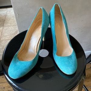 Kate Spade Karolina Suede Turquoise Pump, size 9.5